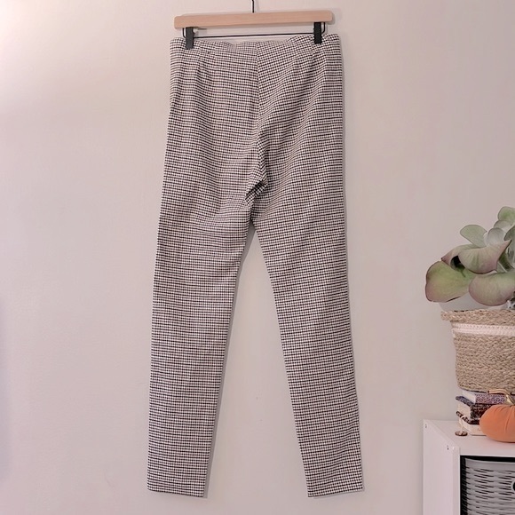 Zara Plaid Pants Brown Tan Size Large Skinny High Waist - Picture 4 of 6